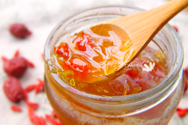 美食家EDO酱与您分享正宗枸杞蜂蜜柚子茶做