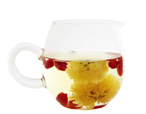 适合夏天喝的花茶--菊花枸杞蜂蜜茶_放心吃吧