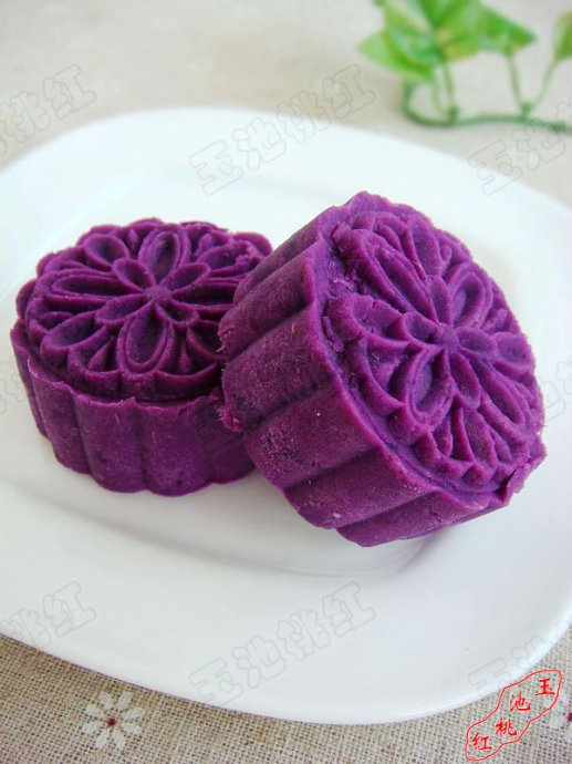 没有烤箱一样能做出华丽的月饼——紫薯芸豆月饼