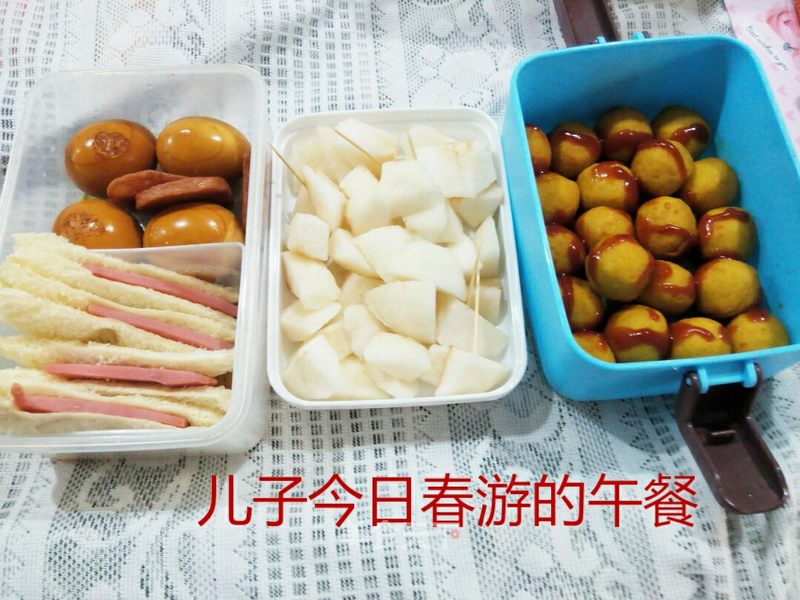 儿子春游美食