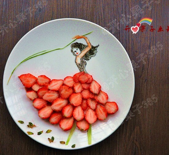 草莓摆盘,图是自己原创哈!