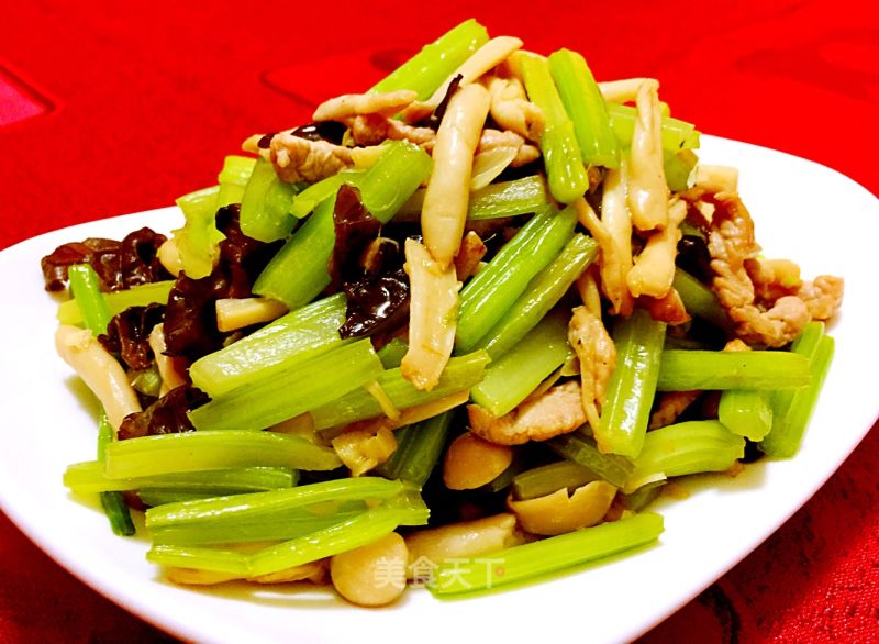 清新小炒(芹菜,蘑菇,木耳,肉丝)