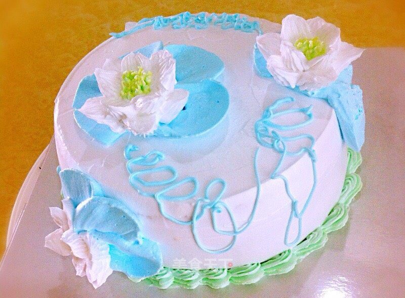 莲花造型的妈油蛋糕