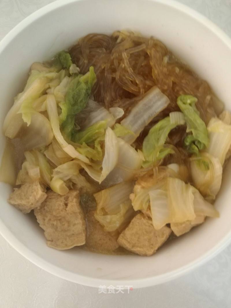 厚:白菜炖粉条豆腐.