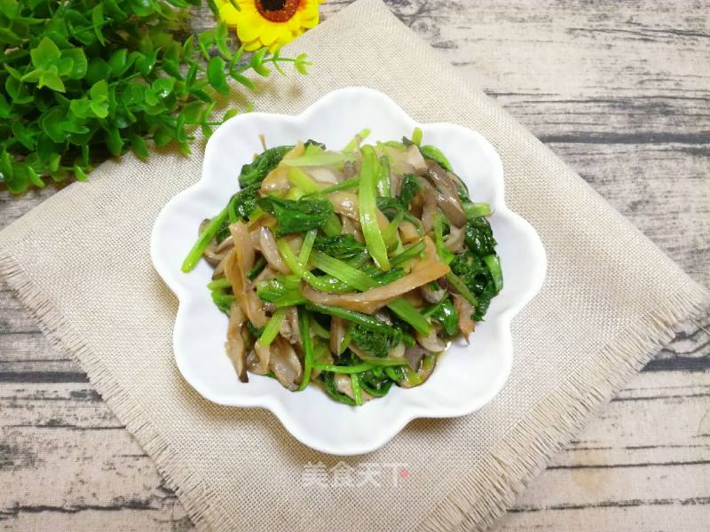 午餐#小白菜炒平菇,清爽去燥热