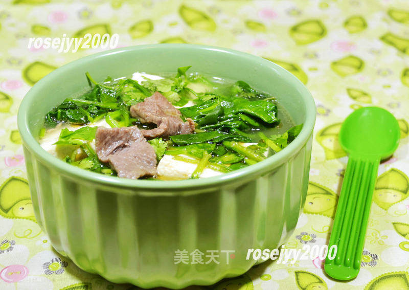 牛肉豆腐菠菜汤