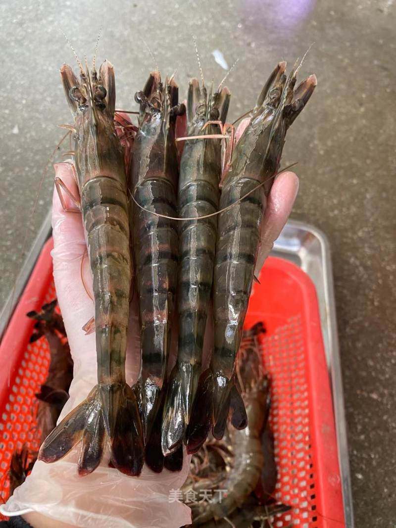 东山岛海鲜海捕大黑节虾黑虎虾白灼红透透鲜甜肉有弹性