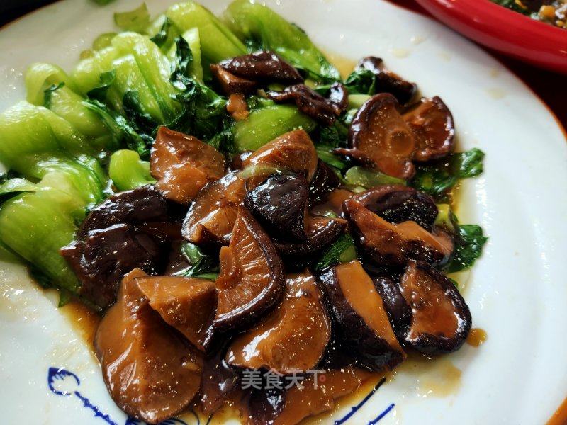 晚餐香菇油菜