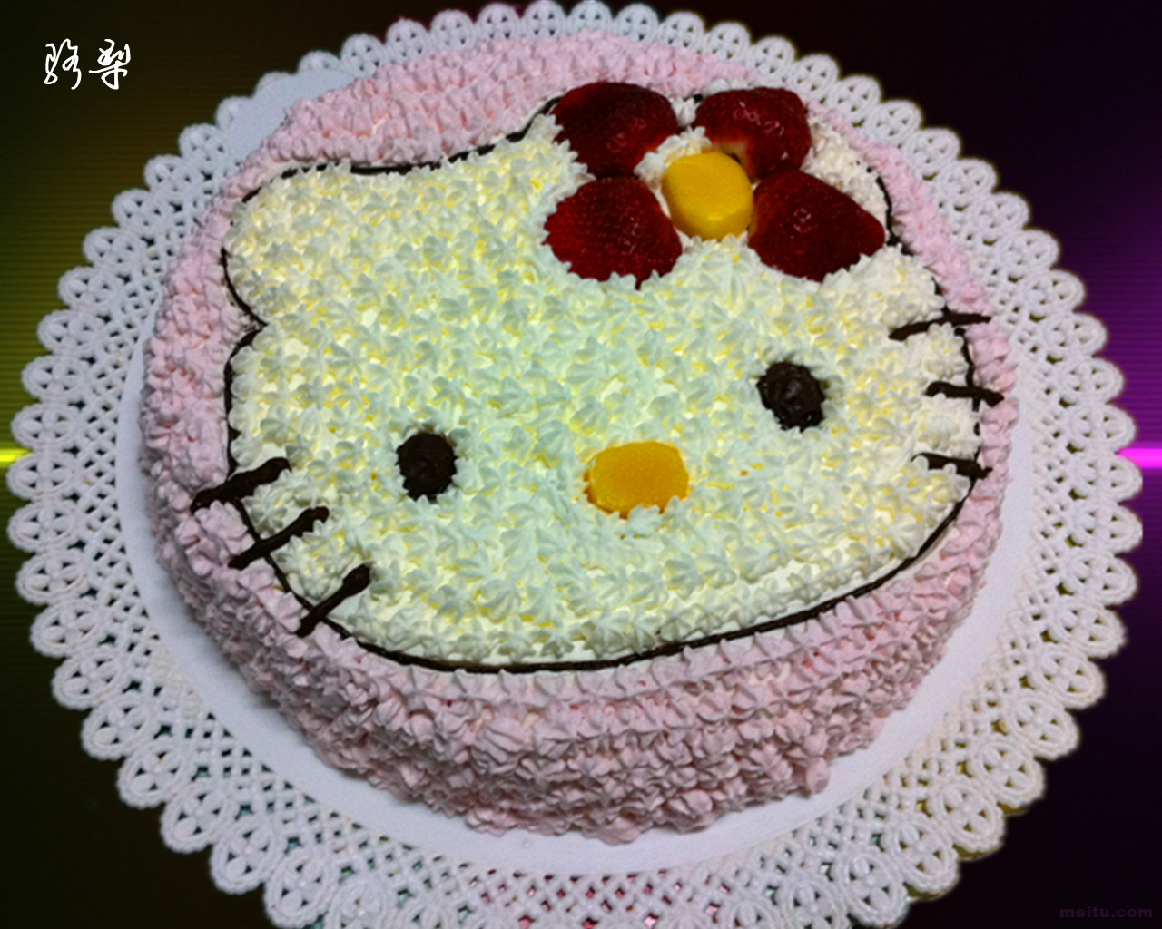 皓妈の厨房: 又是hello kitty 装饰蛋糕