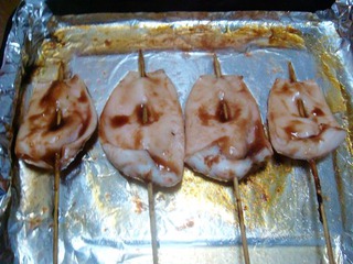 【原创DIY烤肉】——日式照烧烤鱿鱼的做法步骤：11