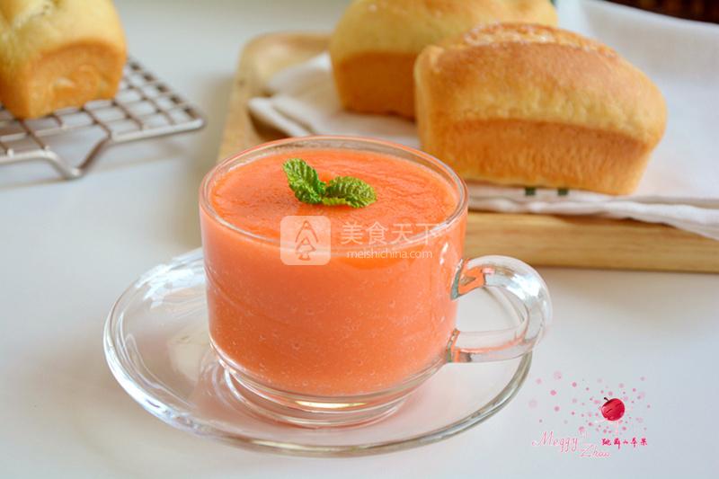 红柚胡萝卜汁的做法