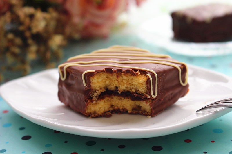 柏翠大赛#巧克力夹心蛋糕的做法步骤