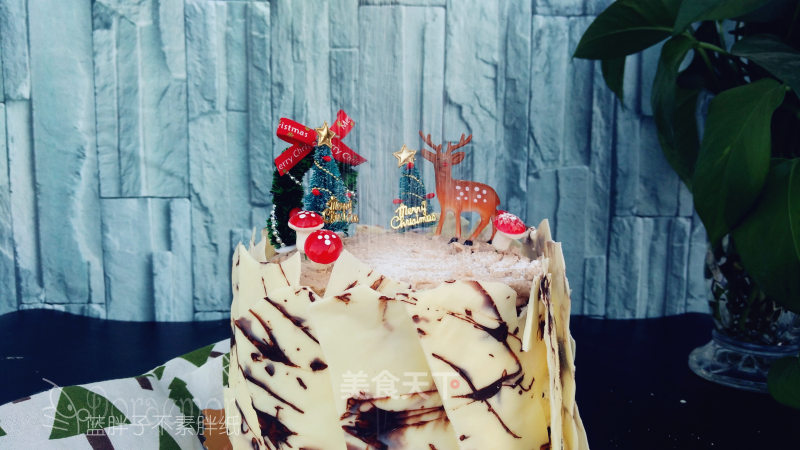 浓浓圣诞风之巧克力树桩蛋糕的做法