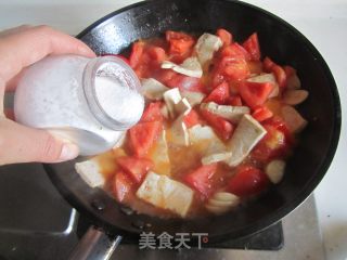 番茄烧豆腐的做法步骤：7