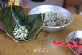 广式香菇花肉粽子（超详细，两种包法）的做法步骤：26