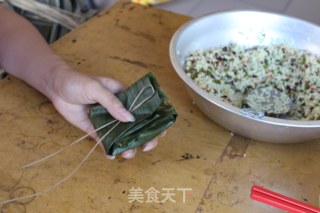 广式香菇花肉粽子（超详细，两种包法）的做法步骤：32