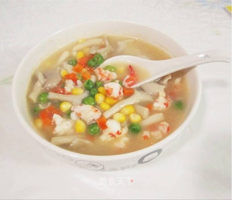 菌菇豌豆海虾汤的做法