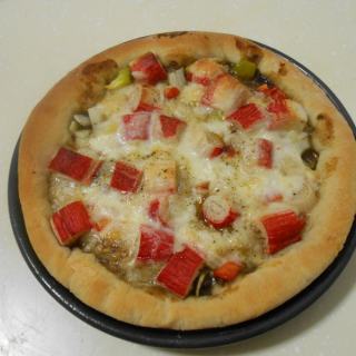 披萨系类之——黑椒蟹棒披萨