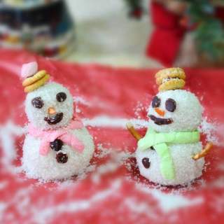 雪人糯米糍——圣诞节甜点