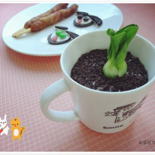茶茶的创意早餐—猫头鹰娃娃的盆栽酸奶