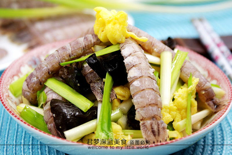 韭黄炒虾爬子肉的做法
