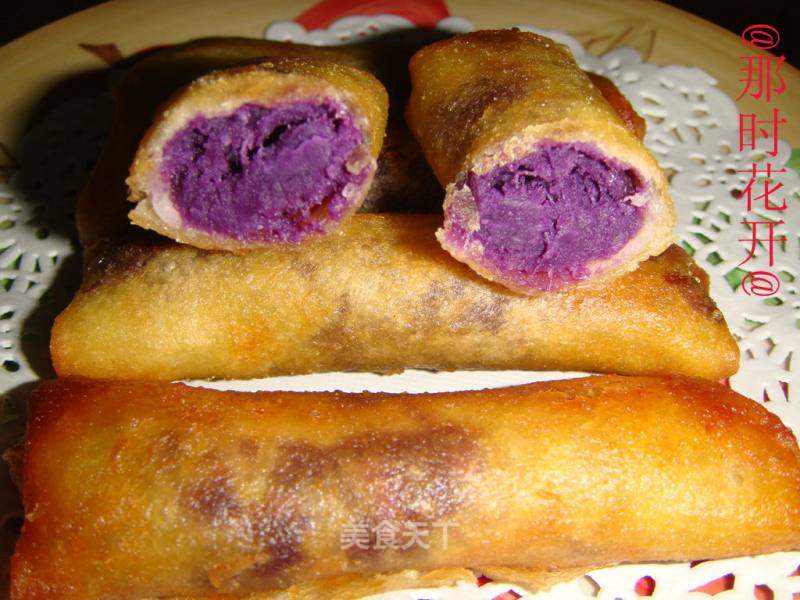 紫薯春卷的做法