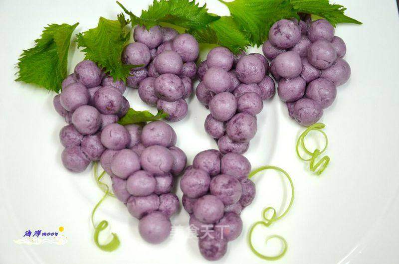 紫薯葡萄包的做法