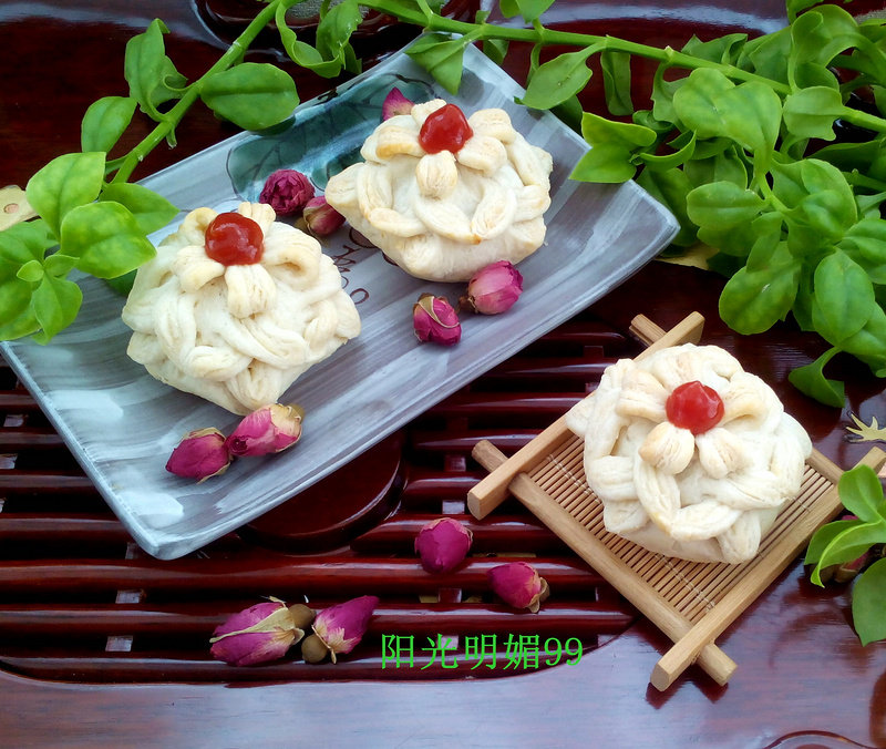 花样酥皮（海棠酥，花篮酥，包包酥）的做法