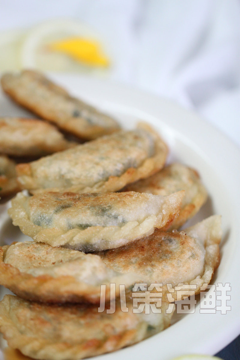 小策海鲜今日菜谱：生蚝煎饺 牡蛎，海蛎，韭菜豆腐饺子的做法