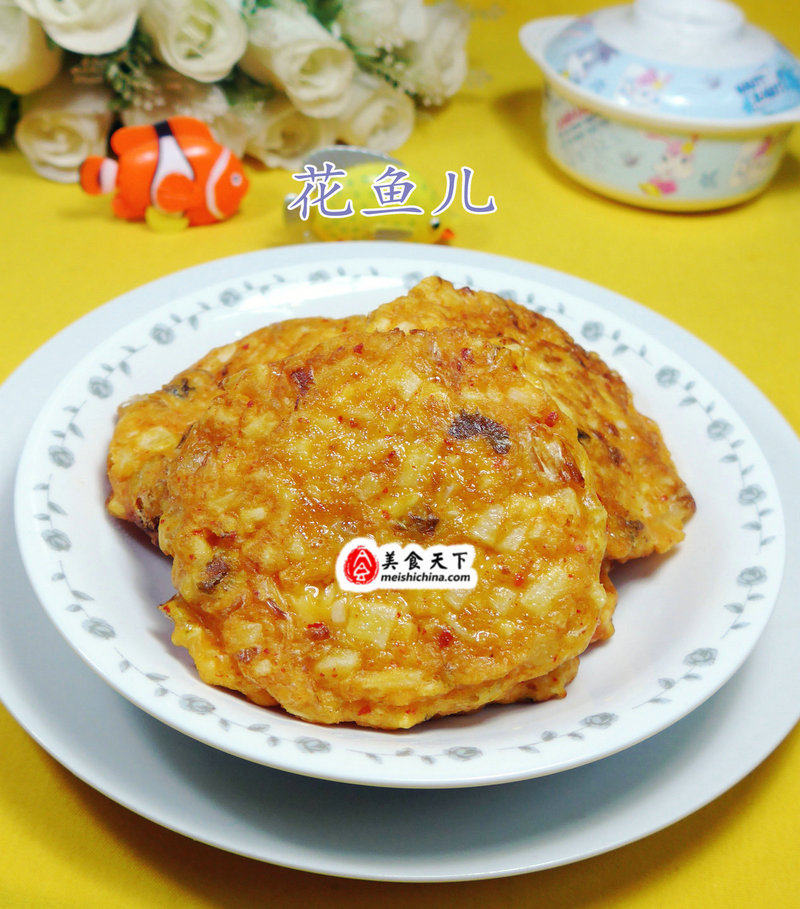 鸡蛋泡菜山药饼饼的做法