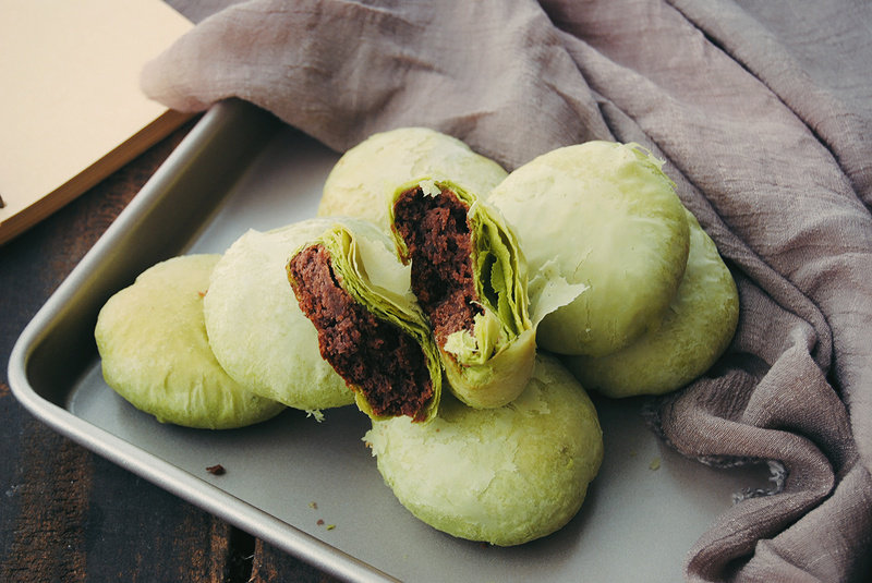 抹茶红豆酥饼的做法