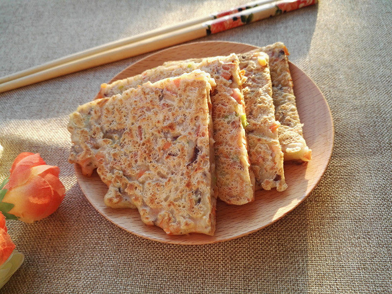 香菇胡萝卜鸡蛋饼的做法