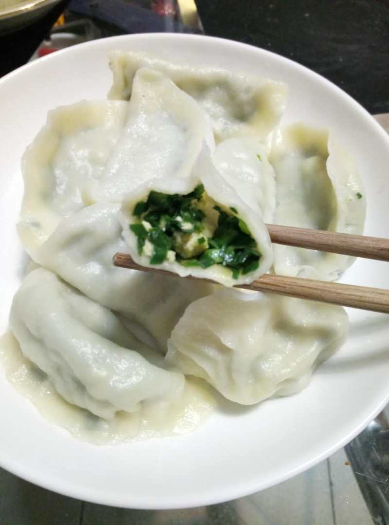 韭菜鸡蛋水饺的做法