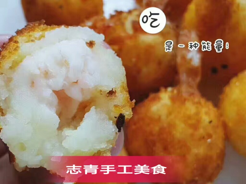 外酥里嫩的凤尾虾球(果语版)的做法