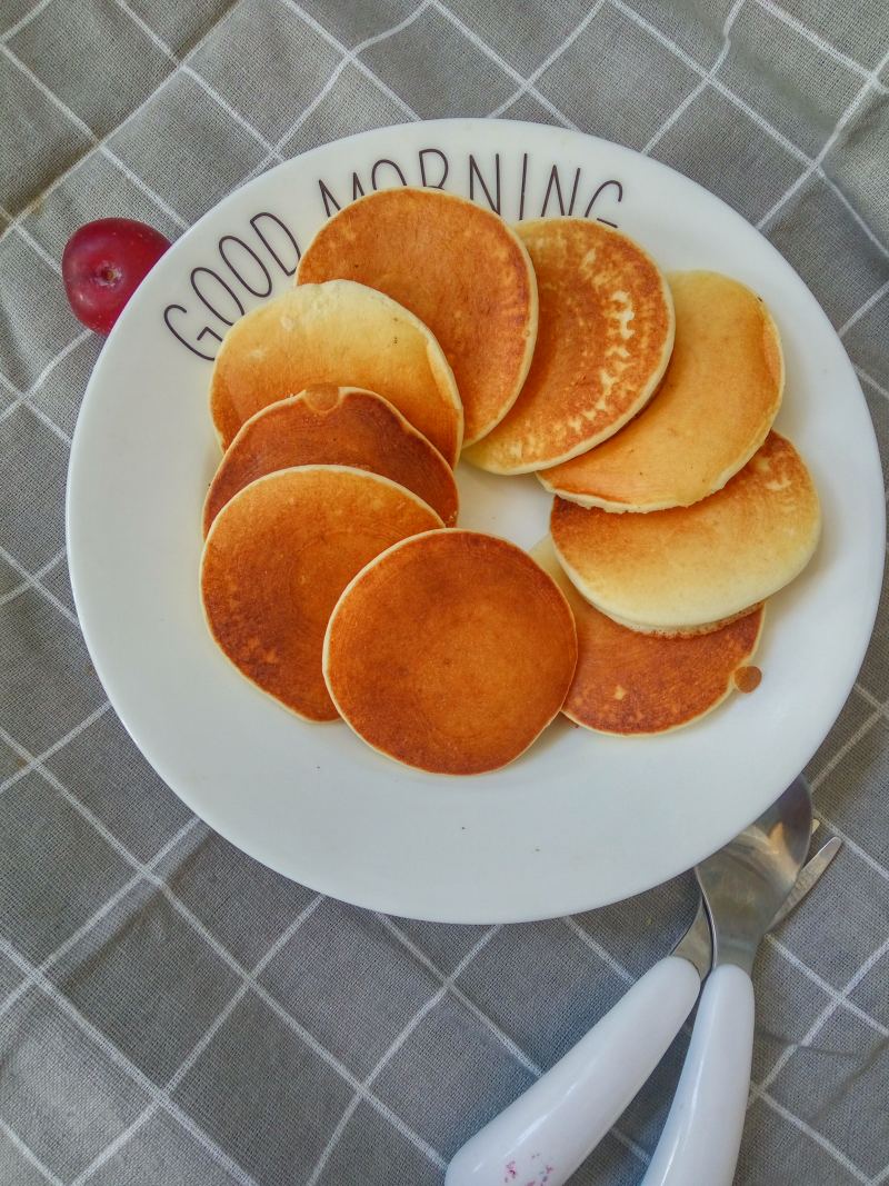 不用一滴油做奶香松饼的做法