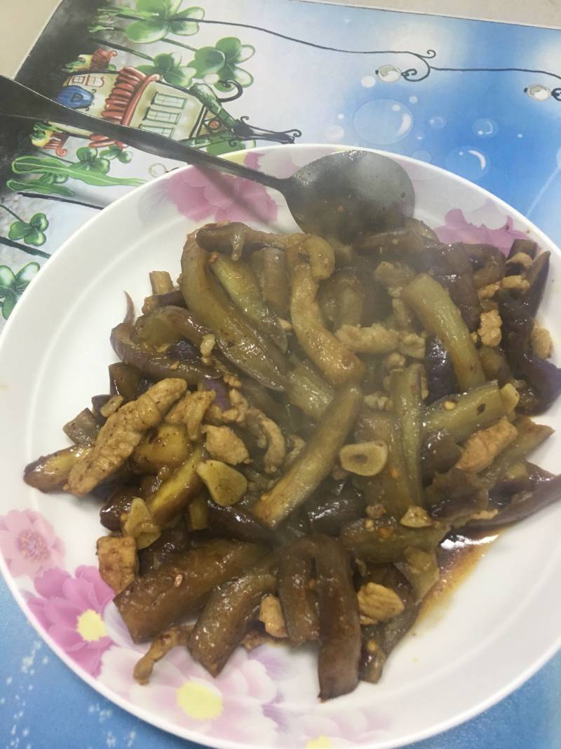 肉丝炒茄条的做法