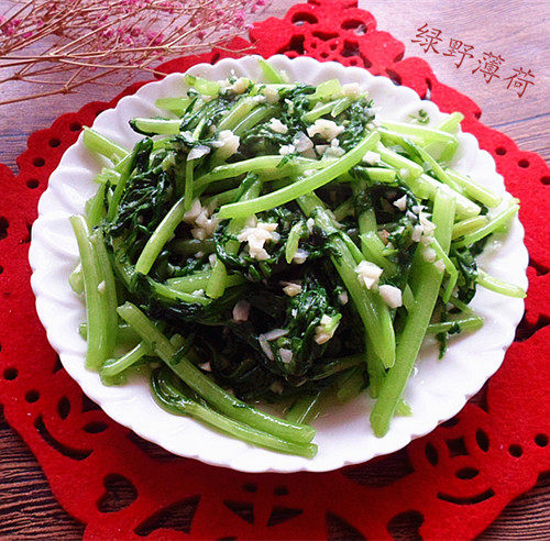 花样美食——蒜香茼蒿的做法