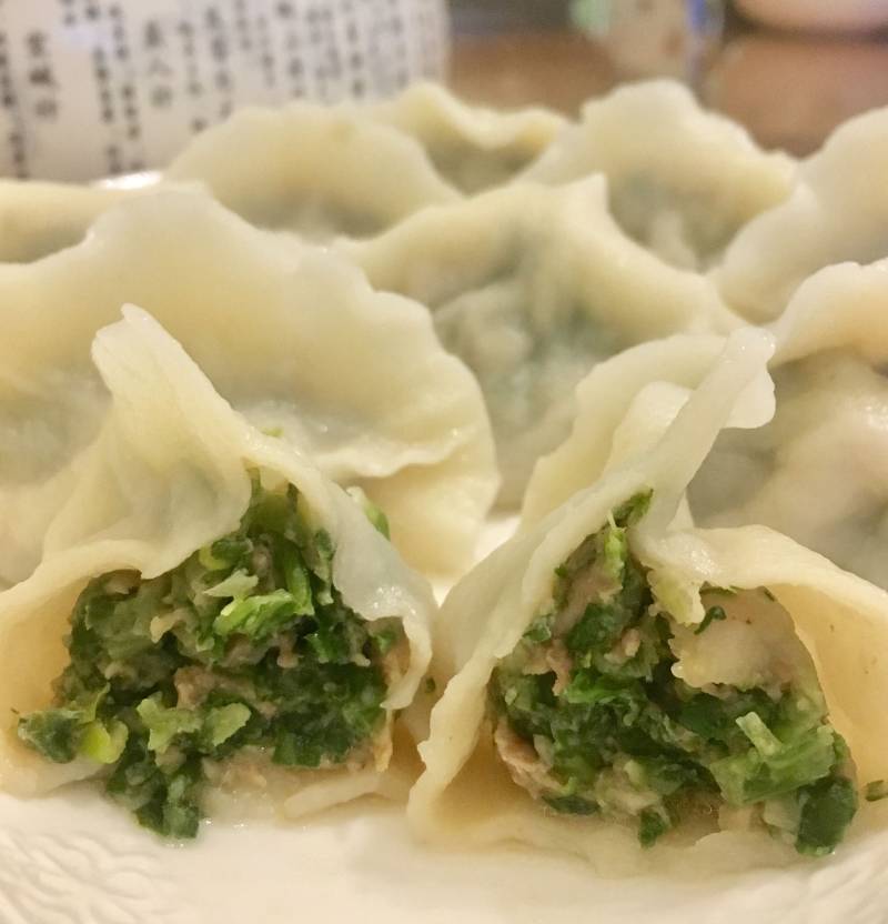 苔菜猪肉水饺的做法