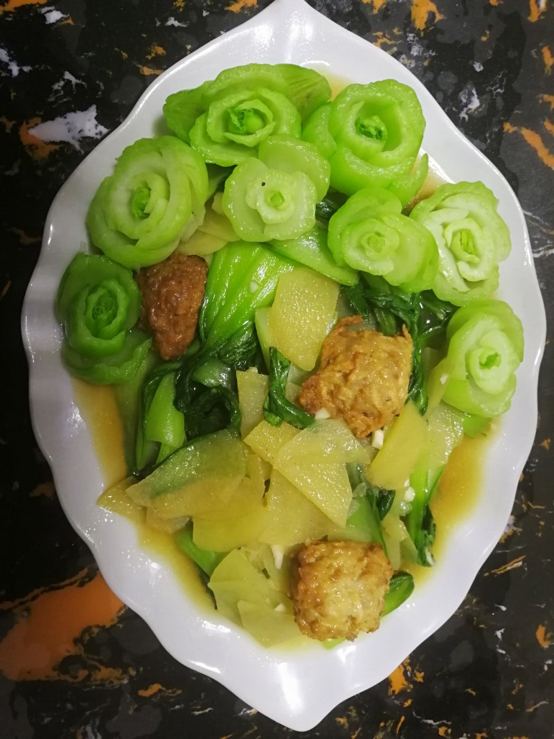 油菜土豆片的做法