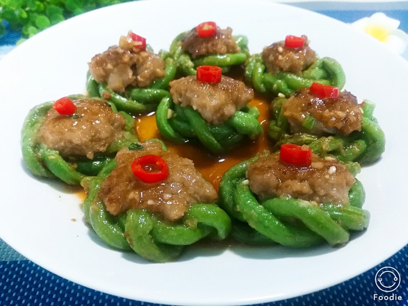 好看更好吃的下饭菜“豇豆酿肉”的做法