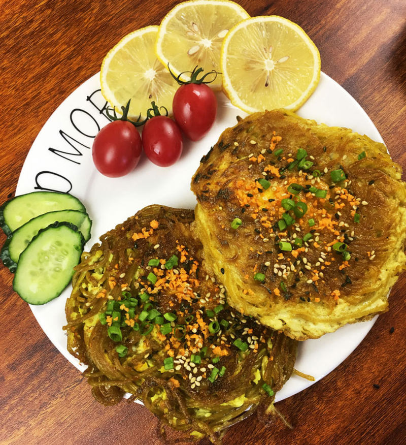 网红金丝鸡蛋面饼的做法