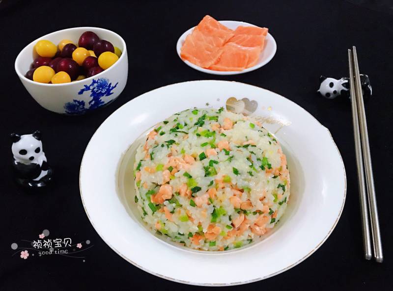 三文鱼韭菜炒饭#快手小炒菜#的做法