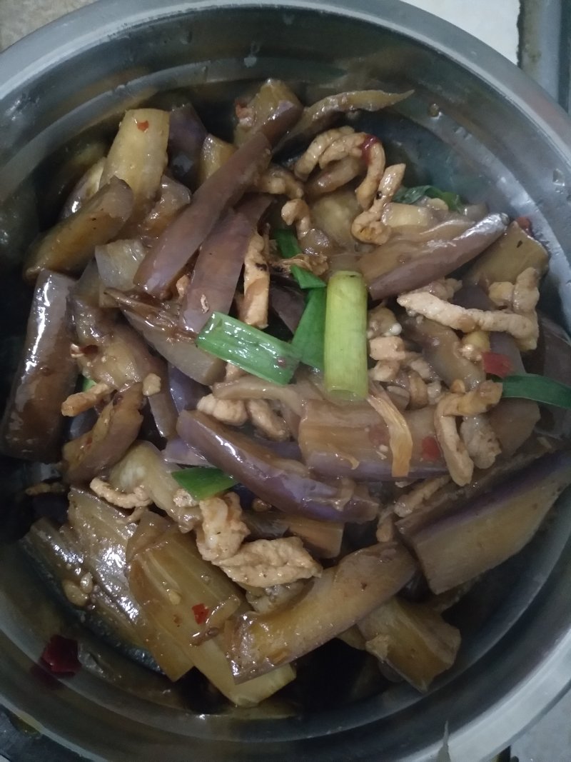 茄子肉丝的做法