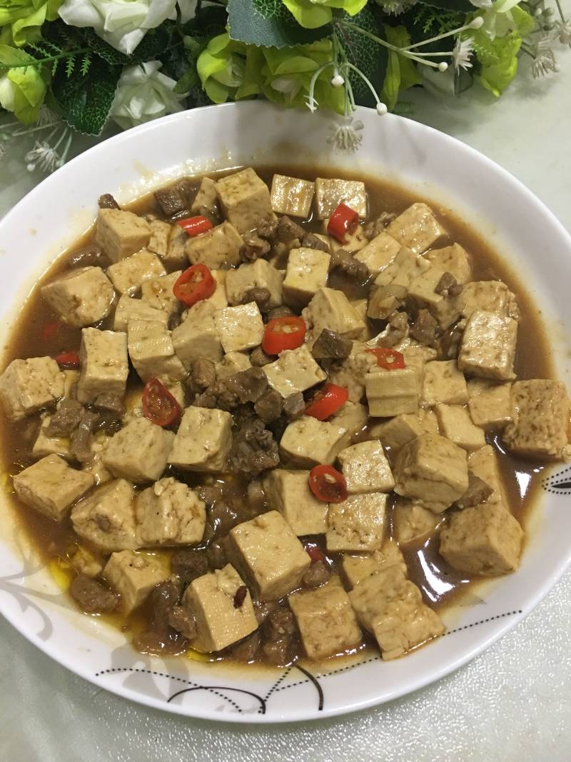 家常肉末炖豆腐的做法