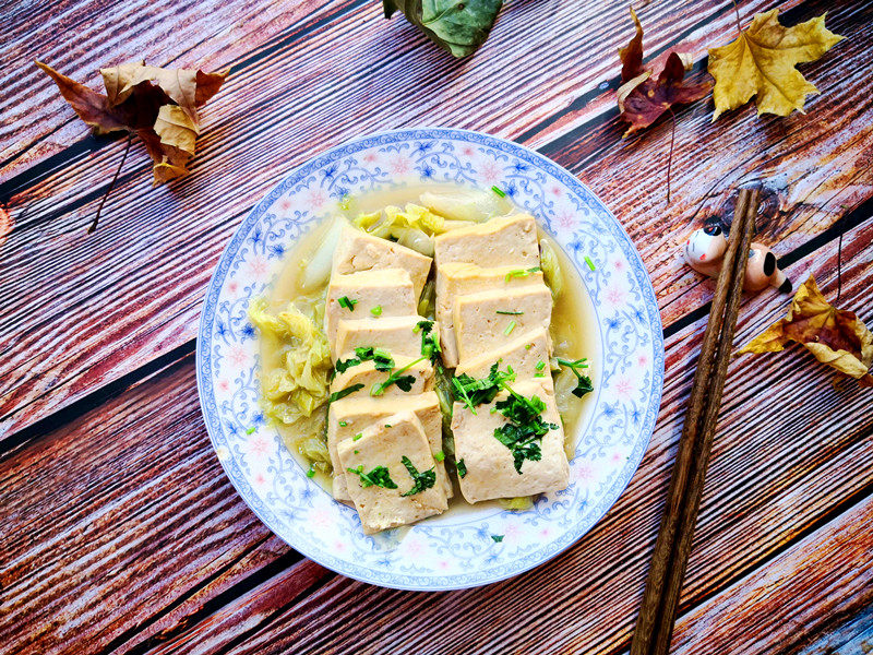 白菜炖豆腐的做法