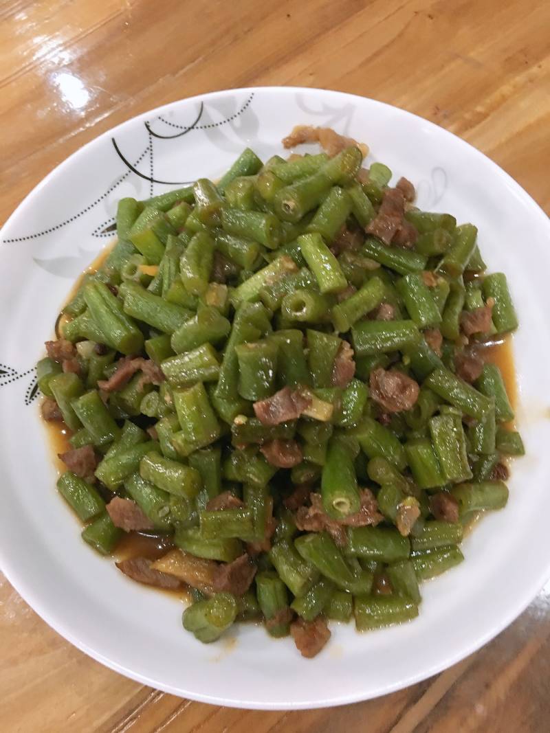 豆角炒肉末的做法