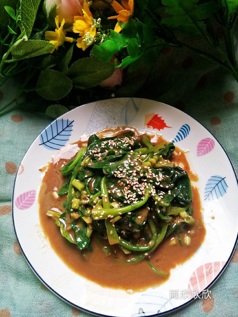 芝麻酱拌菠菜的做法