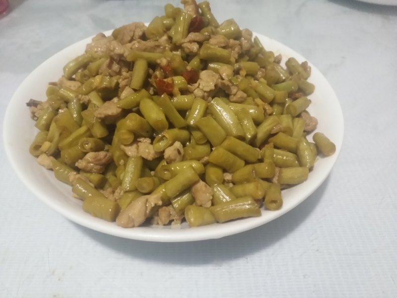 酸豆角肉末的做法