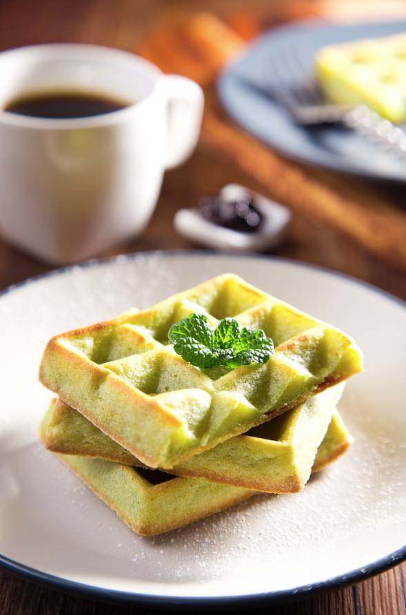 抹茶华夫饼的做法