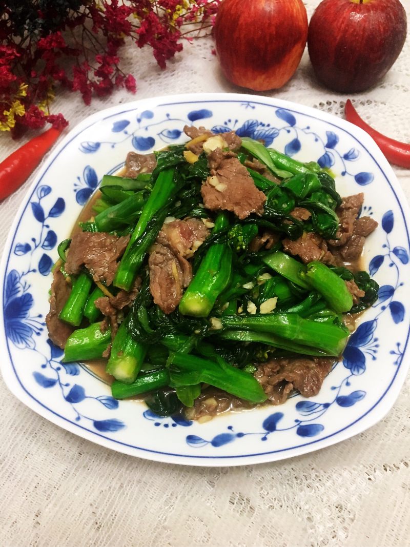 牛肉炒菜心的做法